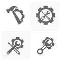 Set of Technical icon vector, Engineering simple icon template, Creative Setting icon design, Illustration