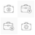 Set of Technical icon vector, Engineering simple icon template, Creative Setting icon design, Illustration