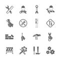 Set of Technical icon vector, Engineering simple icon template, Creative Setting icon design, Illustration Royalty Free Stock Photo