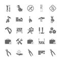 Set of Technical icon vector, Engineering simple icon template, Creative Setting icon design, Illustration Royalty Free Stock Photo