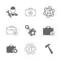 Set of Technical icon vector, Engineering simple icon template, Creative Setting icon design, Illustration Royalty Free Stock Photo