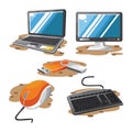 set of technology gadgets. Vector illustration decorative design