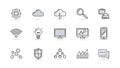 Set of Technology Icons for Digital and Networking Concepts Royalty Free Stock Photo