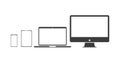 Set technology icons pc, laptop, phone, and tablet Royalty Free Stock Photo