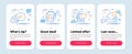 Set of Technology icons, such as Approved, Search people, Survey checklist symbols. Open mail line icons. Vector