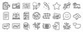 Set of Technology icons, such as Artificial intelligence, Global business, Smile chat. Vector