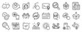 Set of Technology icons, such as Click here, Augmented reality, Refrigerator app. Vector