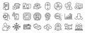 Set of Technology icons, such as Cloud computing, Graph chart, Download. Vector Royalty Free Stock Photo