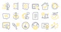 Set of Technology icons, such as 360 degrees, 48 hours, Outsourcing symbols. Vector