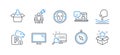 Set of Technology icons, such as Elastic, Travel compass, Monitor. Vector