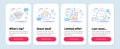 Set of Technology icons, such as 5g wifi, Share idea, Chemistry lab symbols. Smile chat line icons. Vector