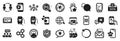 Set of Technology icons, such as Internet search, Confirmed, Augmented reality. Vector