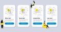 Set of Technology icons, such as Mobile like, Instruction manual, Approve. Vector