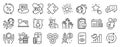 Set of Technology icons, such as Music phone, Stars, Recovery laptop. Vector