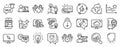 Set of Technology icons, such as Online shopping, Friends chat, Recycle. Vector Royalty Free Stock Photo