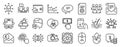 Set of Technology icons, such as Organic product, Coins, Group. Vector