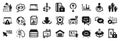 Set of Technology icons, such as Private payment, Send box, Smile chat. Vector