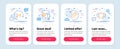 Set of Technology icons, such as Recovery tool, Settings blueprint, 24 hours symbols. Star line icons. Vector