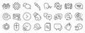 Set of Technology icons, such as Safe time, Search files, Sale tags. Vector