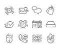 Set of Technology icons, such as Sale tags, Chat message, Calendar graph. Vector