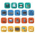 set of technology icons. Vector illustration decorative background design