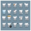 set of teeth. Vector illustration decorative design Royalty Free Stock Photo