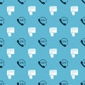 Set Telephone 24 hours support and Online shopping on screen on seamless pattern. Vector Royalty Free Stock Photo