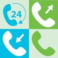 set of Telephone receiver icon. phone icon Royalty Free Stock Photo