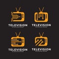 Set of television logo vector design template Royalty Free Stock Photo