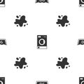Set Temperature wash, Washer and Water spill on seamless pattern. Vector Royalty Free Stock Photo