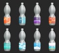 Set of template blank label for glass, plastic or paper bottle with new design. Royalty Free Stock Photo