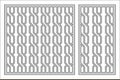 Set template for cutting. Braiding, weave pattern. Laser cut. Ra Royalty Free Stock Photo