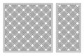 Set template for cutting. Diagonal geometric lines pattern. Lase