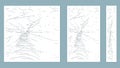 Set template for cutting. Pattern branches, birch tree. Vector illustration. For laser cutting, plotter and silkscreen printing Royalty Free Stock Photo