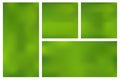 Set template horizontal, vertical, square green mesh gradient background