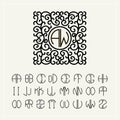 Set template letters to create monograms