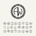 Set template letters to create monograms