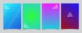 Set template minimal covers design, gradient colorful halftone w