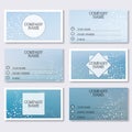 Set template of modern business visiting cards. Abstract background with molecule structure DNA and neurons. Medicine Royalty Free Stock Photo