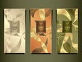 Set Template for package from Luxury background made by foil in beige peachy olive Royalty Free Stock Photo