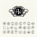 Set template to create monograms of two letters