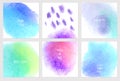 Set of abstract colorful watercolor templates