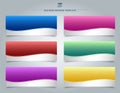 Set of templates business banner web design abstract stripe wave Royalty Free Stock Photo