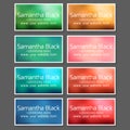 A set of templates for business cards, coupons and vouchers Royalty Free Stock Photo