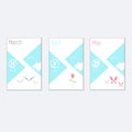 A set of templates for calendar for spring Royalty Free Stock Photo
