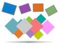 Set of templates colorful collage frames photos parts, picture or illustration. Board and branding Presentation. Poster frame Royalty Free Stock Photo