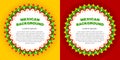 Set of templates for design menu, banner, invitation in a bright, Mexican style