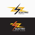 Set of templates of electric logos Royalty Free Stock Photo