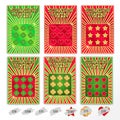 Set of templates for gambling tickets. Text scratch to win gold Royalty Free Stock Photo
