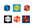 Set Templates logo of double letter M